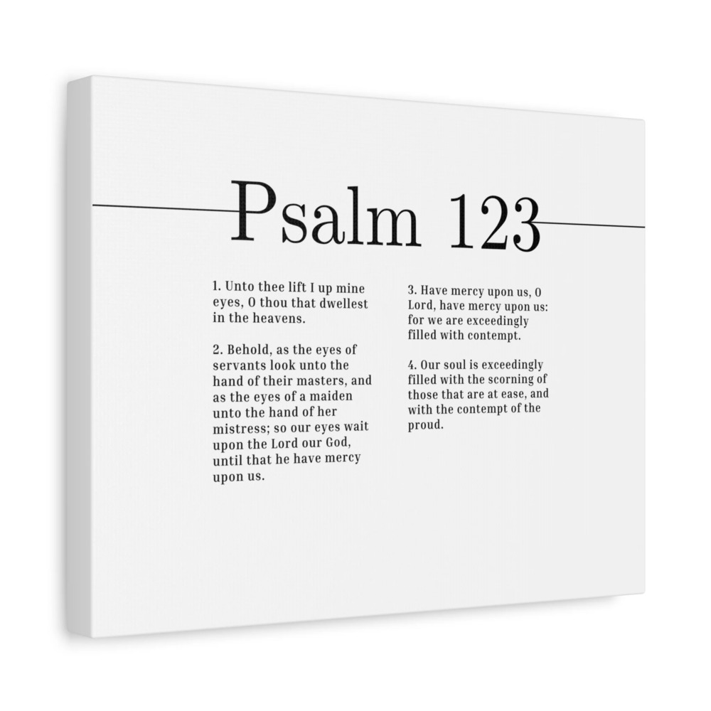 Scripture Canvas The Lord Our God Psalm 123 Christian Wall Art Bible Verse